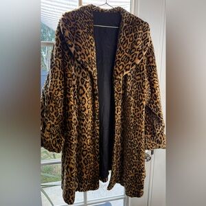 Leopard Print Teddy Jacket